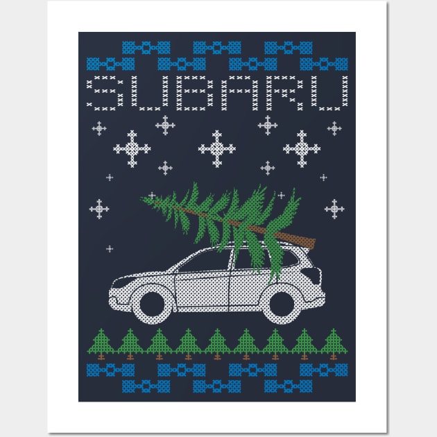 SUBIE FORESTER XMAS Wall Art by HSDESIGNS